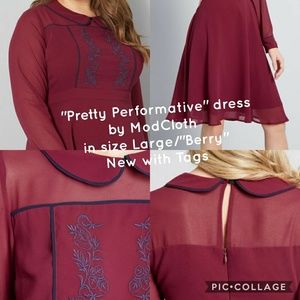 "Pretty Performative" ModCloth Dress-Large NWT